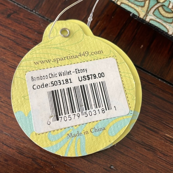 Spartina 449 Ebony Bamboo Chic Wallet - NEW - Picture 8 of 8